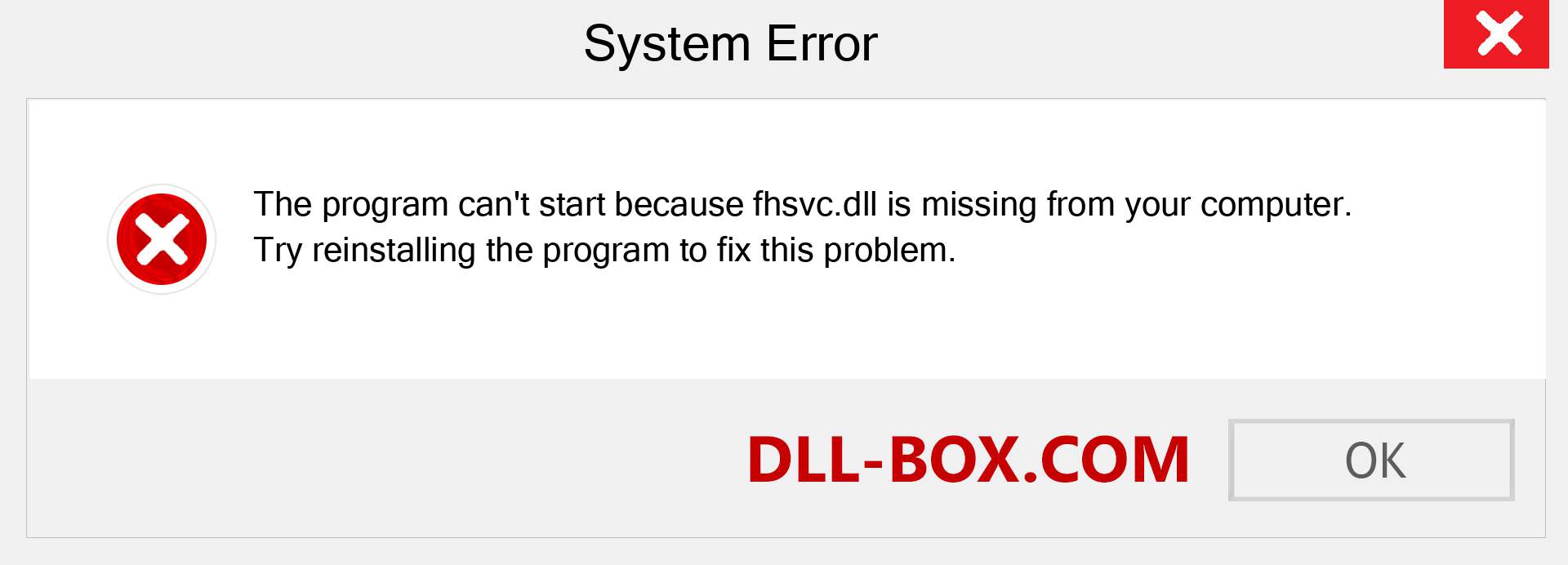  fhsvc.dll file is missing?. Download for Windows 7, 8, 10 - Fix  fhsvc dll Missing Error on Windows, photos, images